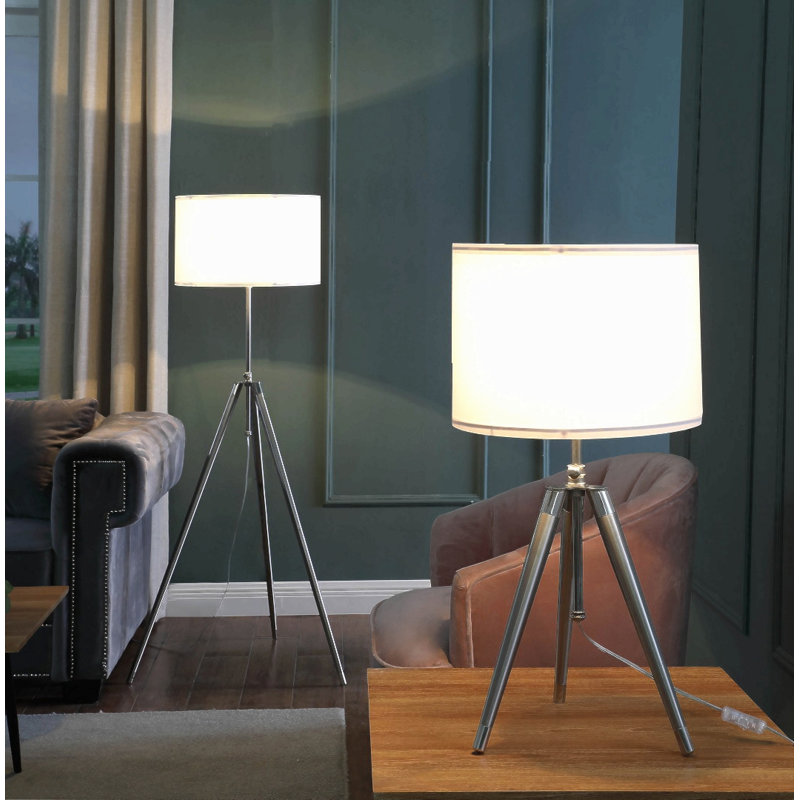 Lampe trépied 47 po Mid-Century