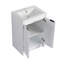Meuble-lavabo autoportant de 24 po avec lavabo en résine; blanc brillant