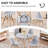 5 Piece Round Dining Table with Chairs Set for 4, 35.5/31.4 Inch Dining Room Table Set-32835126-32835128-19293708