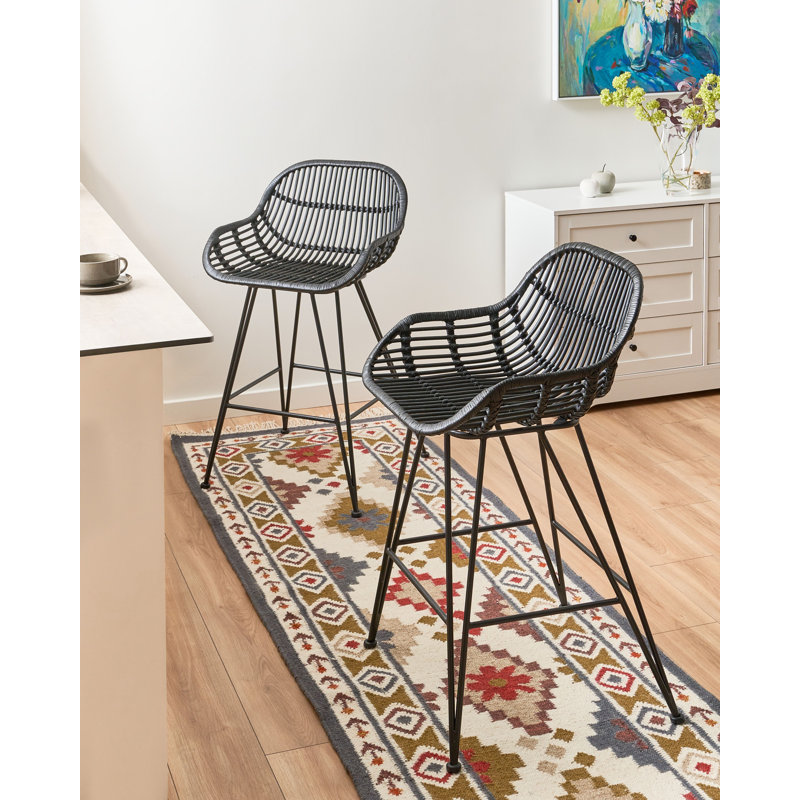 Counter Stool, Black / Black