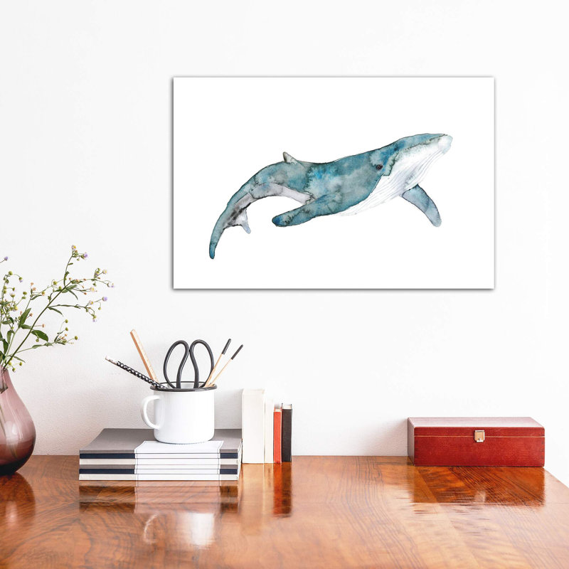 Art de baleine, Toile tendue, H 12 po x l 18 po x P 1,5 po