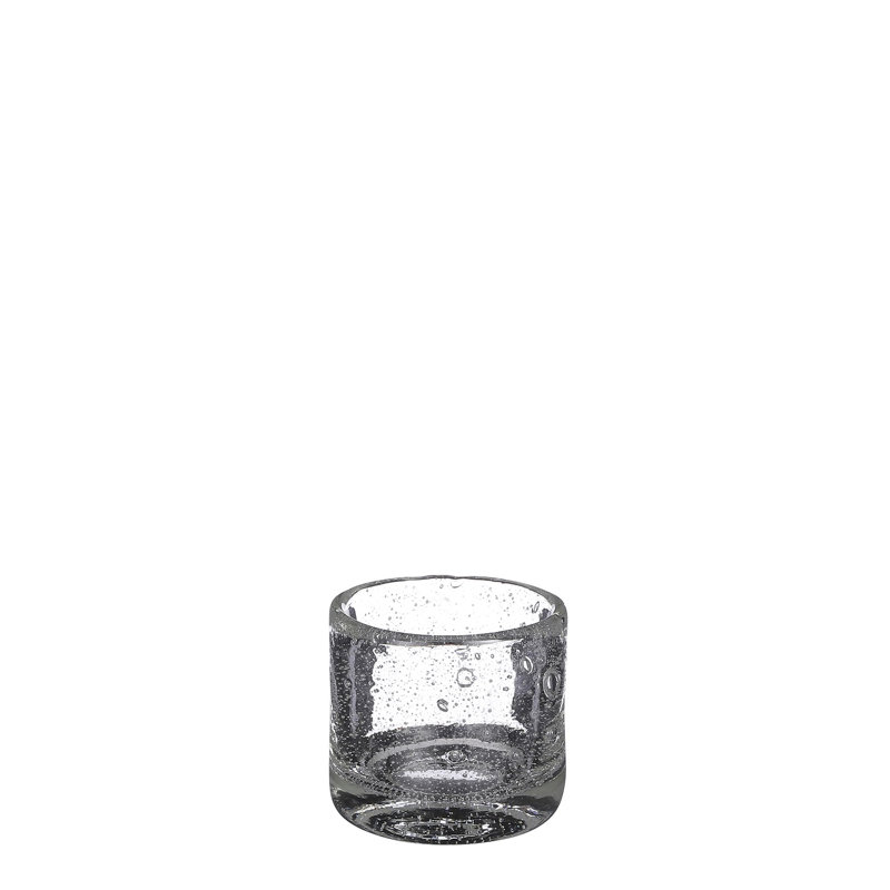 3_Sm. Vase Estelle, H 3,15 po x l 3,35 po x P 3,35 po, Transparent