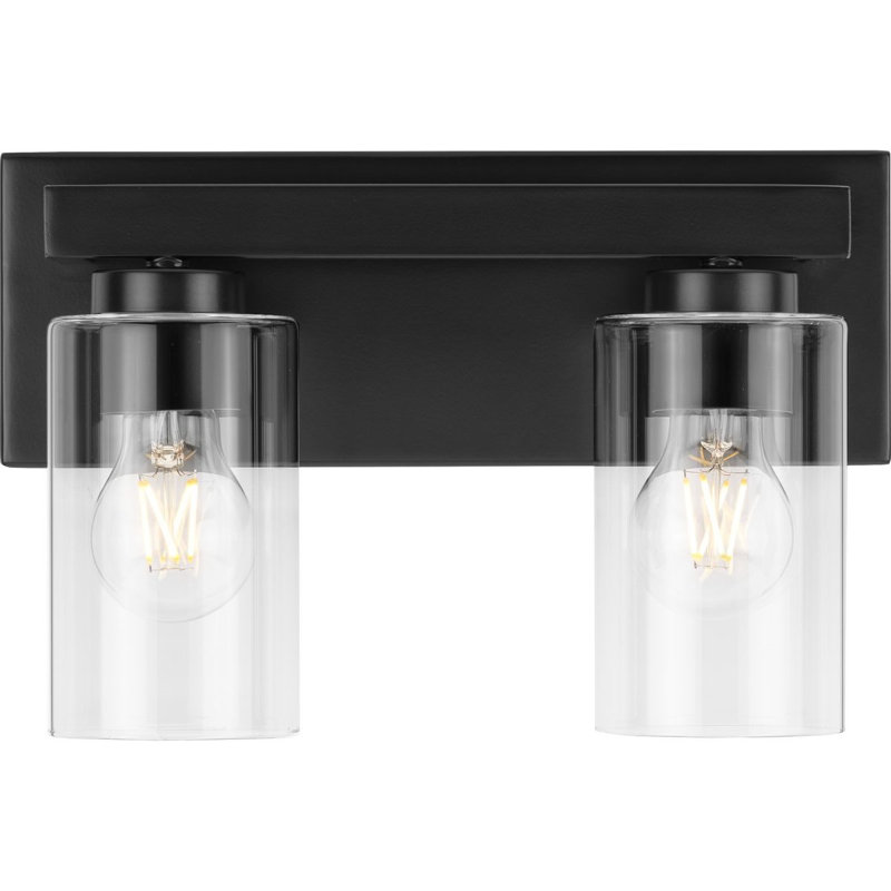 Éclairage pour meuble-lavabo moderne 2 lumières, Noir