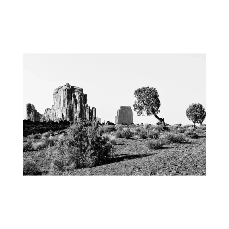 Black Arizona Series -Beautiful Monument Valley Navajo Tribal Park II - Wrapped Canvas Print