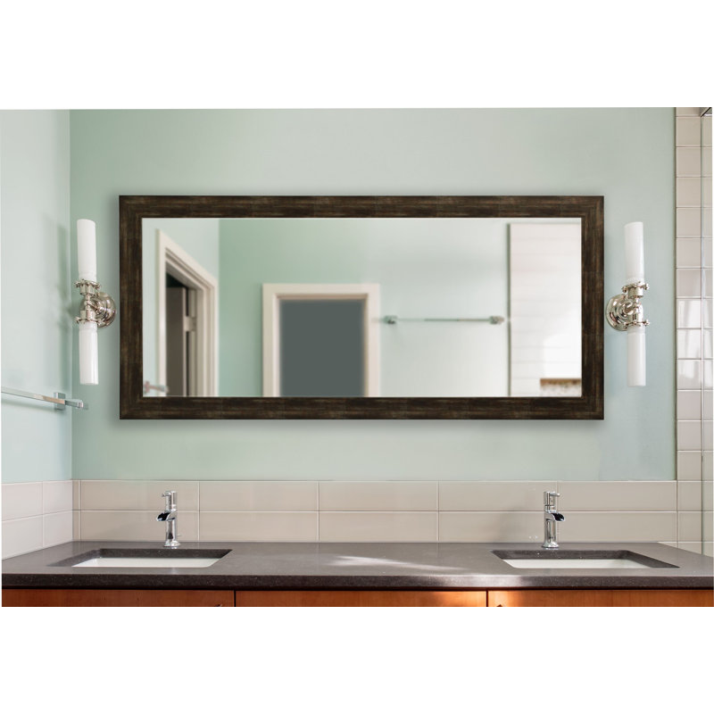 Wood Flat Mirror, 64" H x 35" W