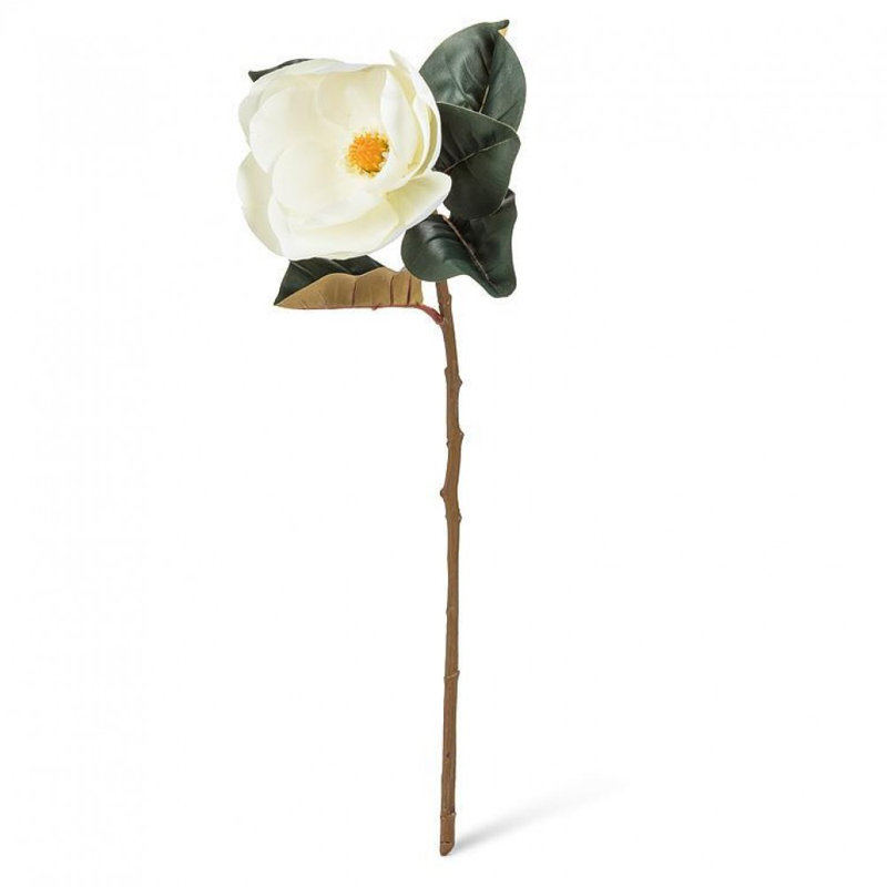 Grande fleur artificielle Magnolia, Blanc