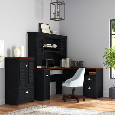 Ensemble de bureau 2 pièces avec rehausse Huckins