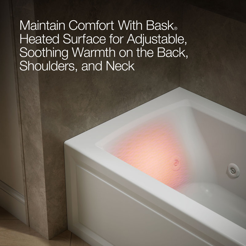 Archer® 60" x 30" Alcove/Tile in Whirlpool Acrylic Bathtub, Ice Grey, Right