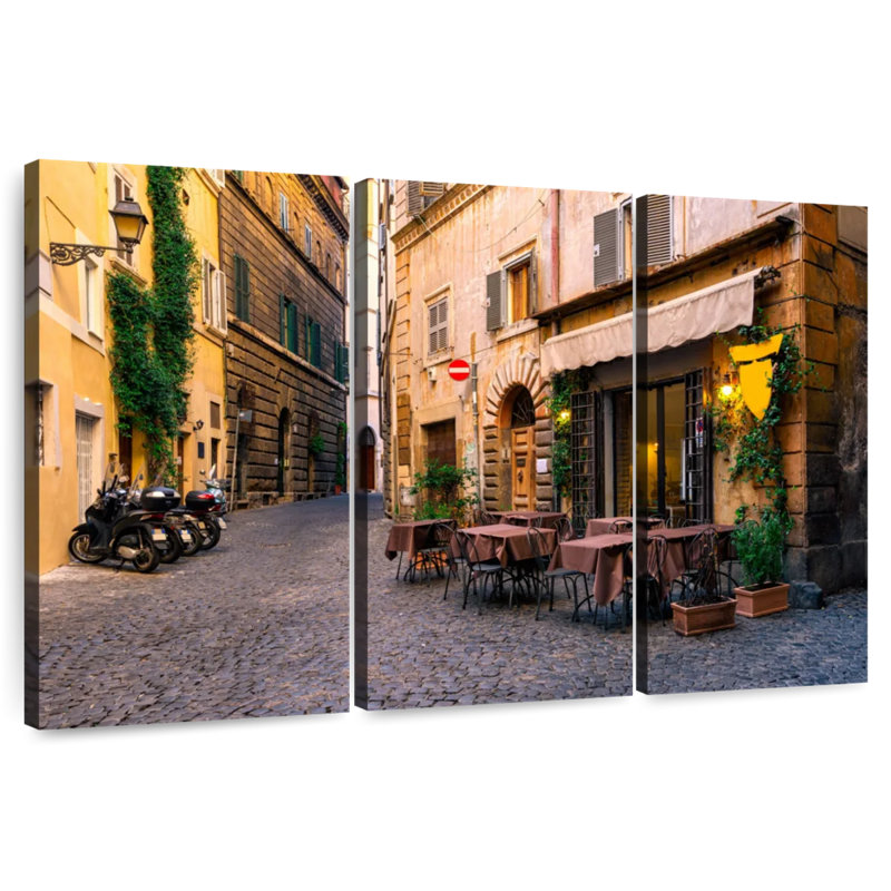 Rue rétro Sirci à Rome, H 28 po x l 45 po