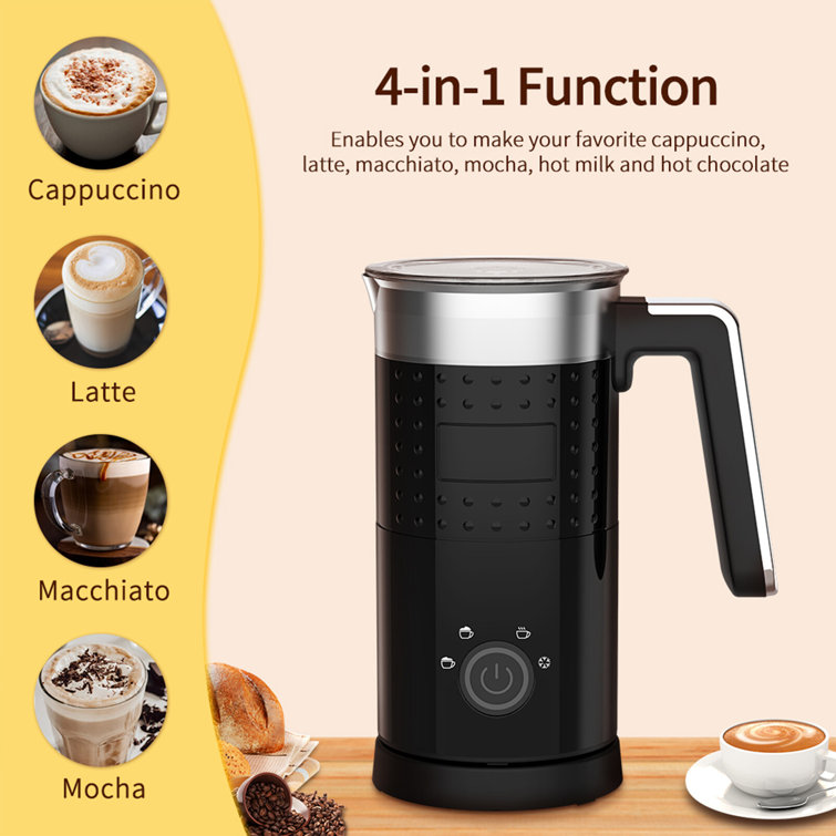 Bonjour Caffe Froth Maker 15 oz for Milk Cappuccinos Lattes Mocha Manual  Frother