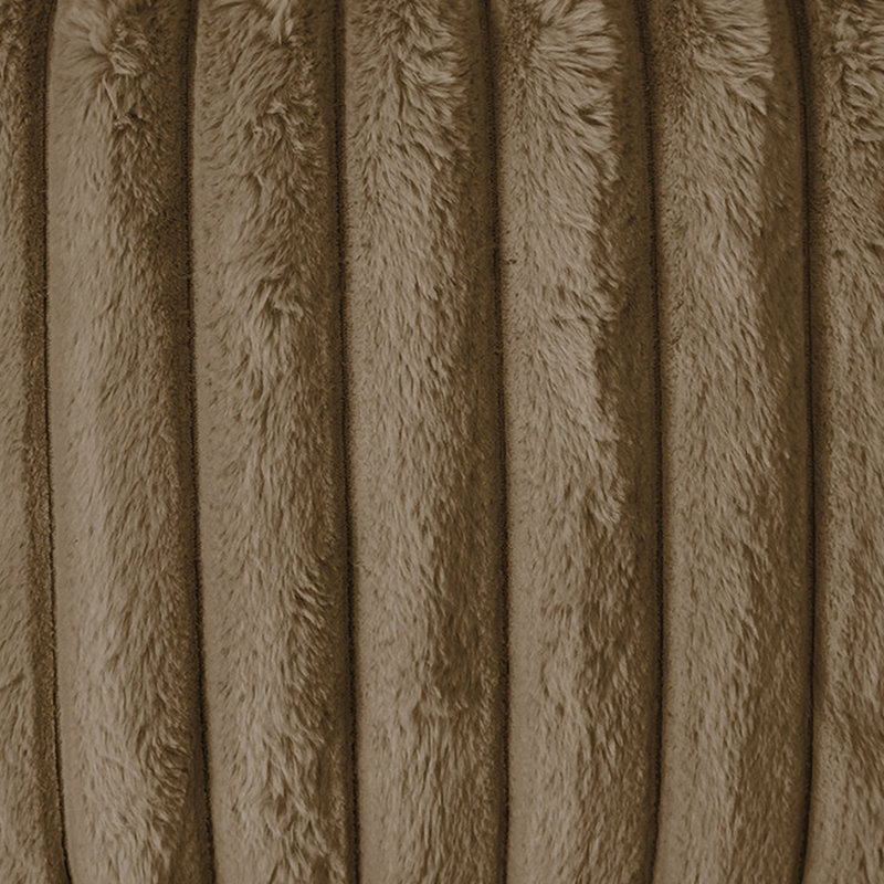 Abderraouf Ribbed Throw Blanket, Brown