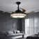 42-inch Black Bird's Nest Style Colorful Bluetooth Fan Light | Remote Control + App Intelligent Control Colorful Dimming