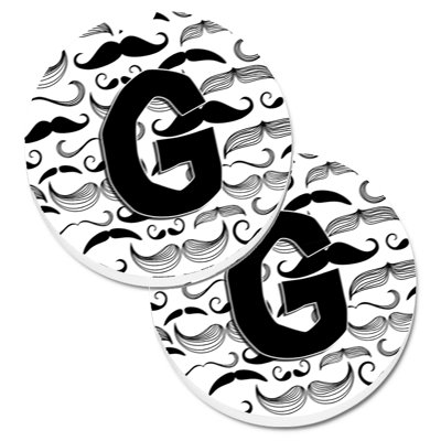 Sous-verre voiture moustache initial