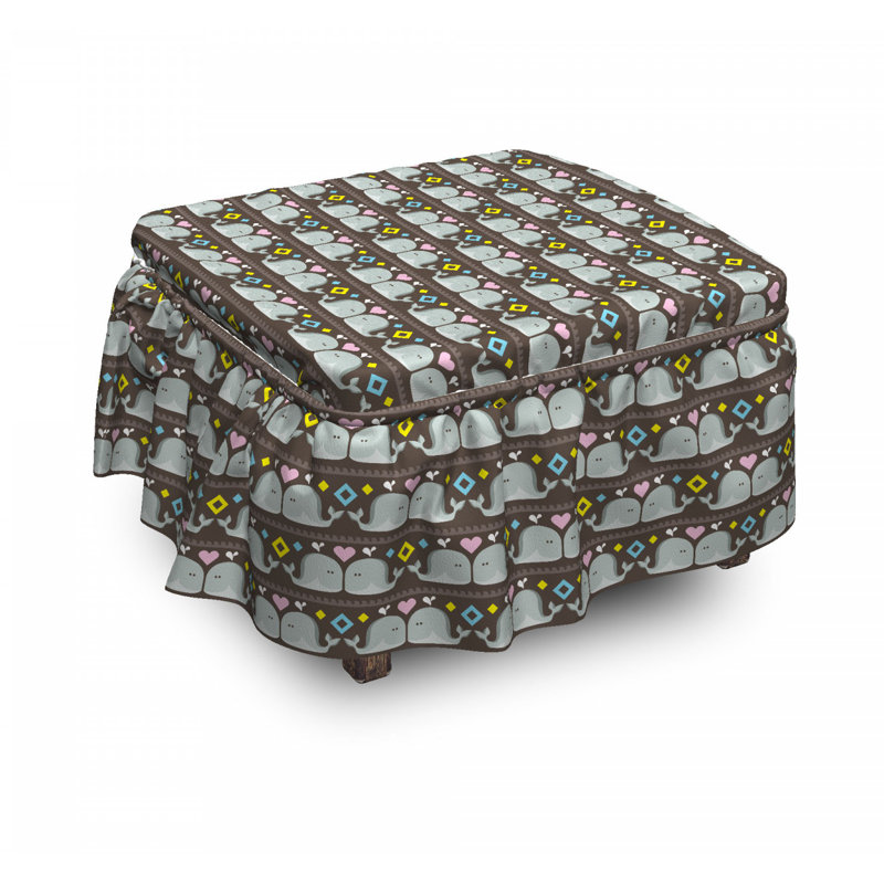 Housse pour repose-pieds romantique amusant
