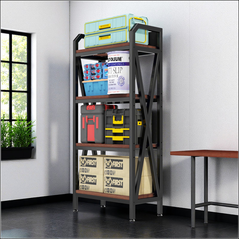 56.30'' Bakers Rack 4-Level Storage Shelves, (4 Shelves) 55.12"H x 25.59"W x 15.75"D