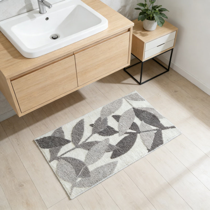 Ensemble de tapis de bain antidérapant, tapis de bain en microfibre moelleuse absorbante avec envers en TPR, tapis de salle de bain lavable à la machine pour la douche et l'intérieur