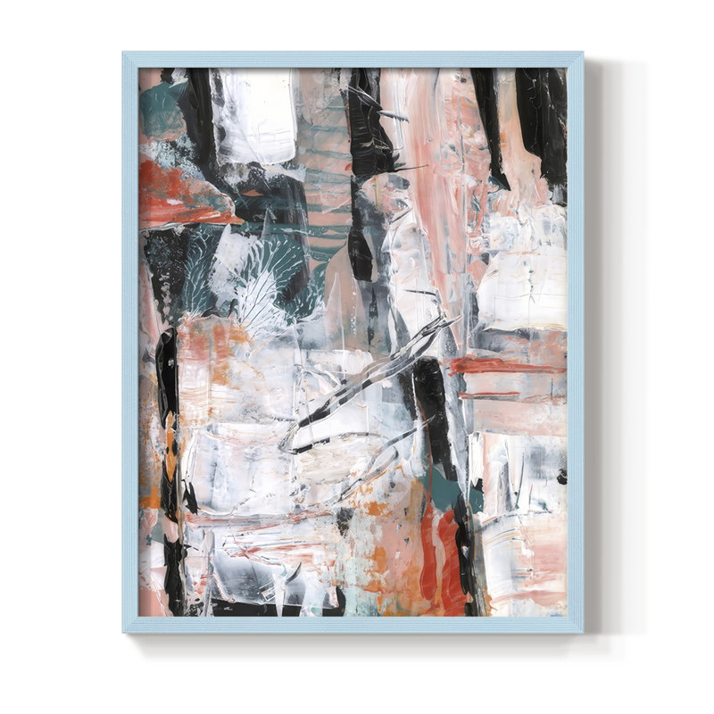 Impression encadrée Miami Vibes II - bois massif, H 11 po x l 9 po, Bleu