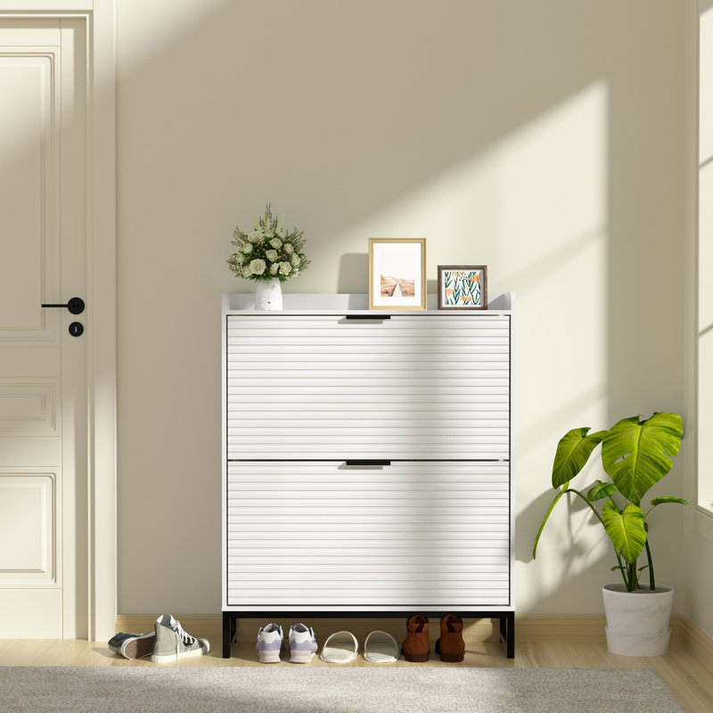 Armoire de rangement pour chaussures 16 paires, Blanc