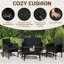 Colour Outdoor All Weather Wicker 4 - Person Seating Group with Cushions-467077068-467260225