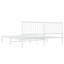 Metal Bed Frame with Headboard White-275720540