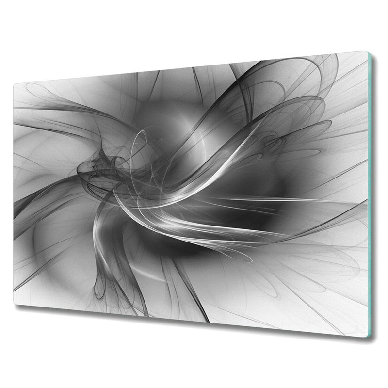 Denes Tempered Glass Spiral Swirls Chopping Board, 52cm x 60cm