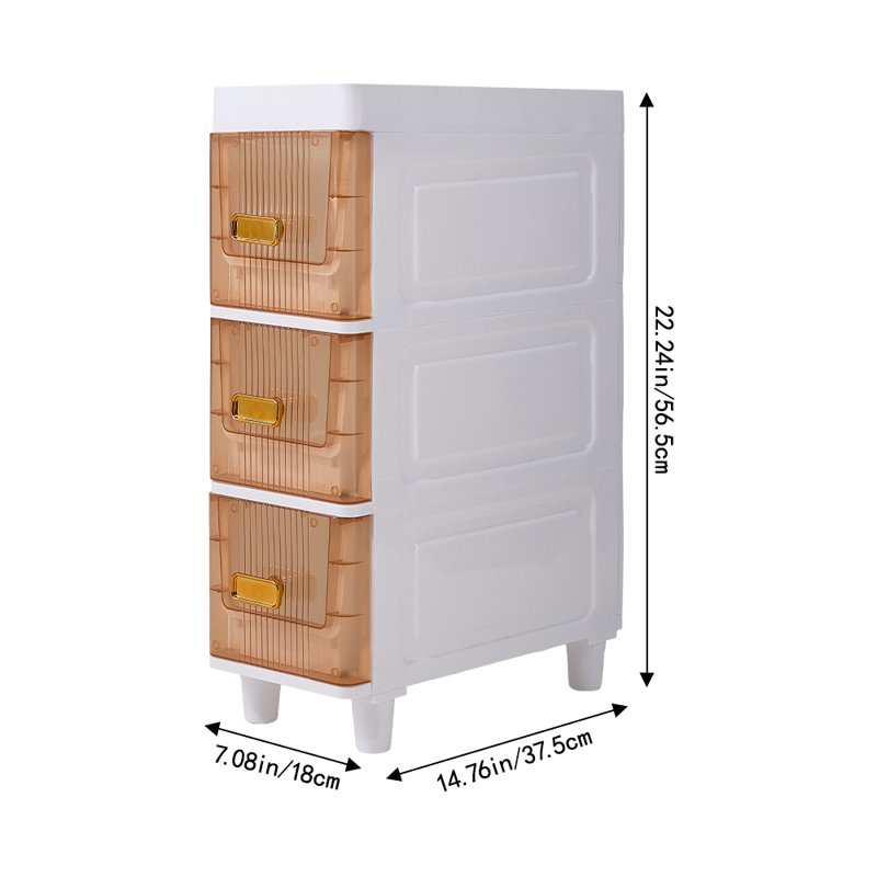 Plastic / Acrylic Freestanding Bathroom Cabinet, 3
