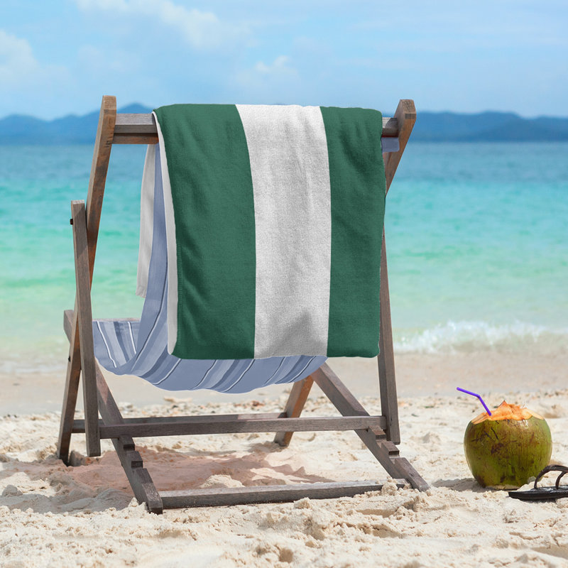 Beach Towel, Off White/Red, Beach Towel, Polyester/Cotton