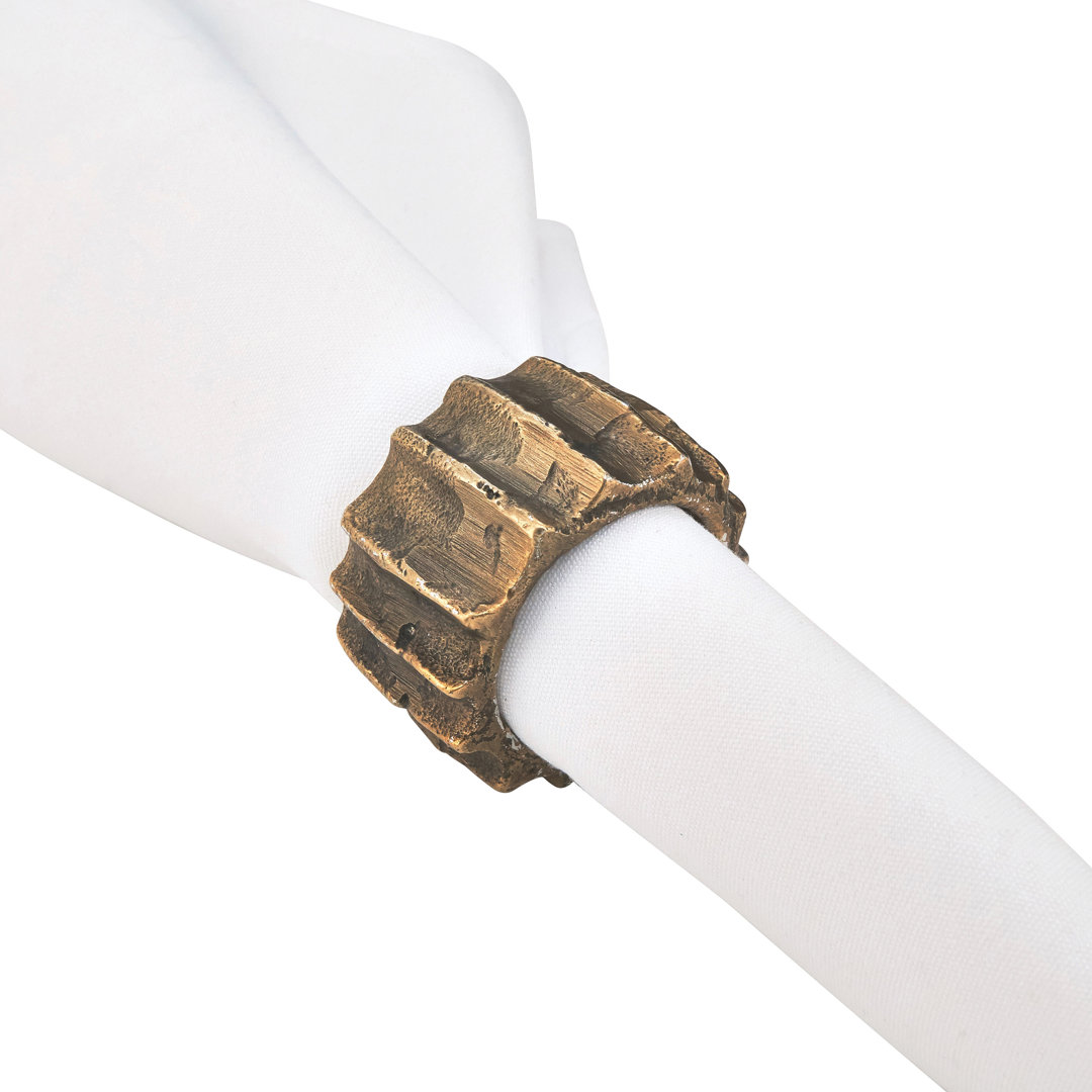 Côtelé Collection Metal Napkin Ring (Set of 4) Saro