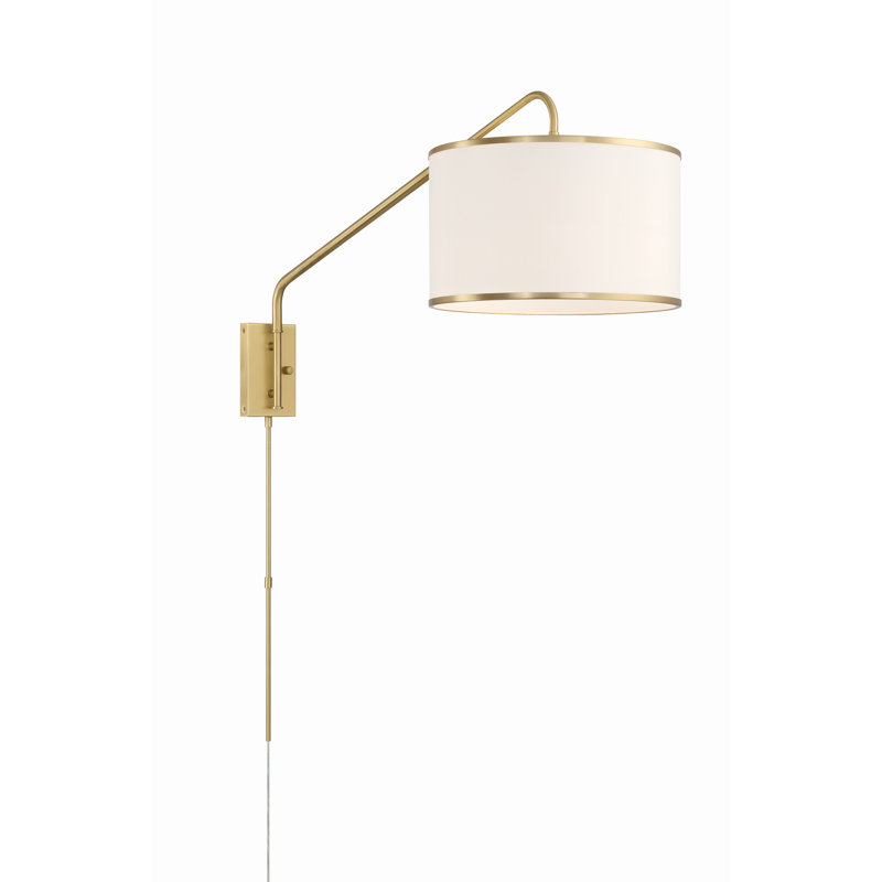 Yuleimi Swing Arm Sconce, Soft Brass