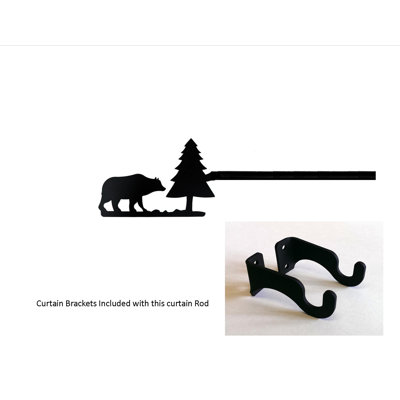 Adirondack Adjustable Single Curtain Rod