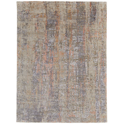 Lettie Modern Abstract Tan Area Rug