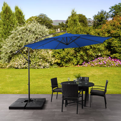 Helland 9.6' Cantilever Umbrella with Counter Base Stand