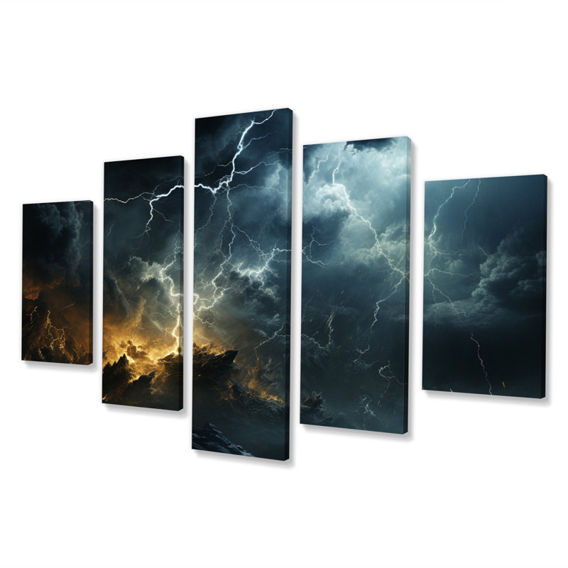 Tempête de tempête - Unleashed - Reproduction d'art sur toile - 5 panneaux