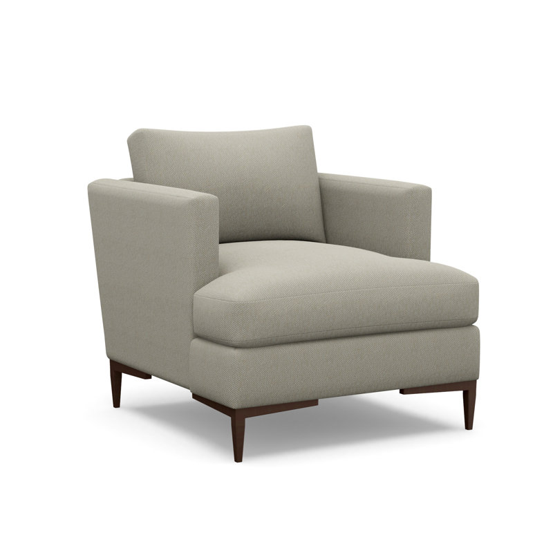 Fauteuil d'appoint Aiden, Bronze Antique, Mélange de polyester bleu