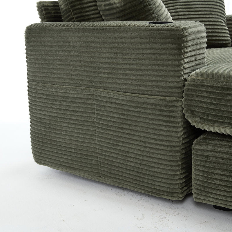 Canapé en velours Corduroy, Vert