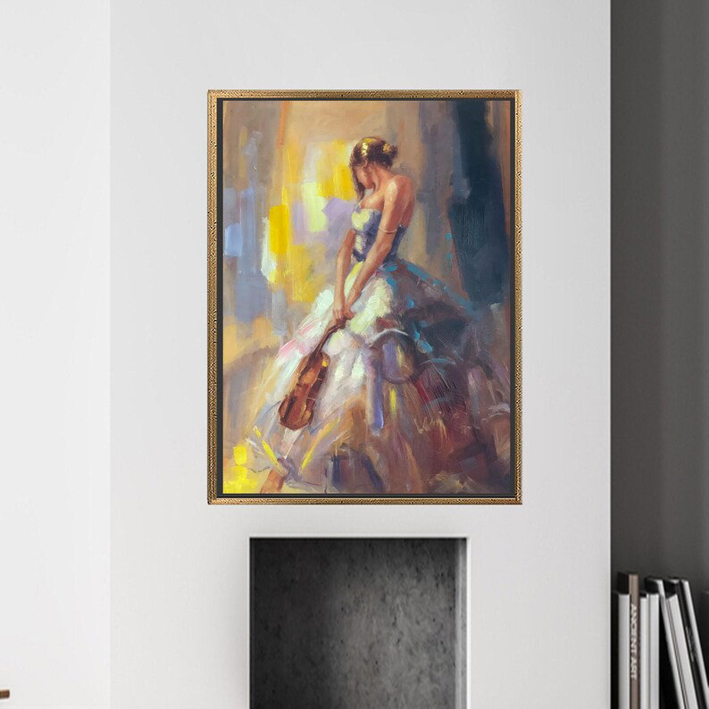Print on Canvas, 70 cm H x 100 cm W, Gold Floater Framed