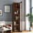 Display Cabinet with Doors and 5 Shelves and LED Lights