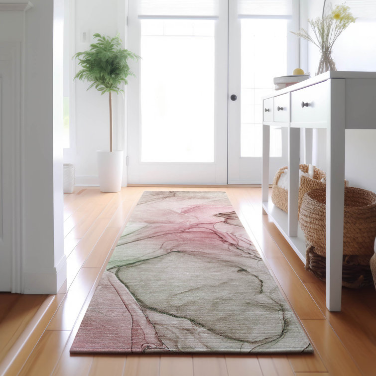 Premium Machine Washable Cerrito AMF502 Blush Rug