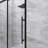 Black Frameless Single Sliding Shower Door, 48 X 72 Inch, 1/4" Tempered Glass With Zinc Roller Rail System-128545814