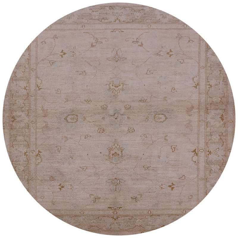 Hetum Oriental Indoor Rug, Round 5'