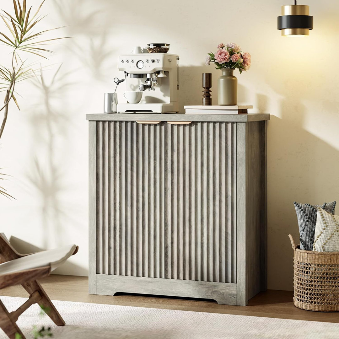Rustic Sideboard Cabinet with Adjustable Shelf, Wood Storage Unit for Kitchen & Living Room