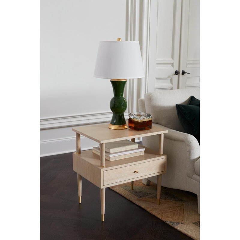 Tao Table Lamp, Gold/Dark Green