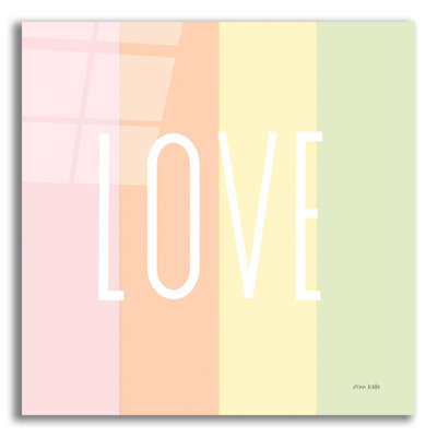 «Love Rainbow» par Ann Kelle - Art textuel sans cadre