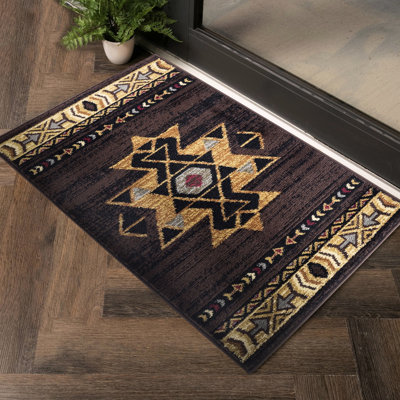 Serre 3 po X 7 tapis, thème, polypropylène, teinture, pour la maison Cheer 5,25 7,25 Busy Family