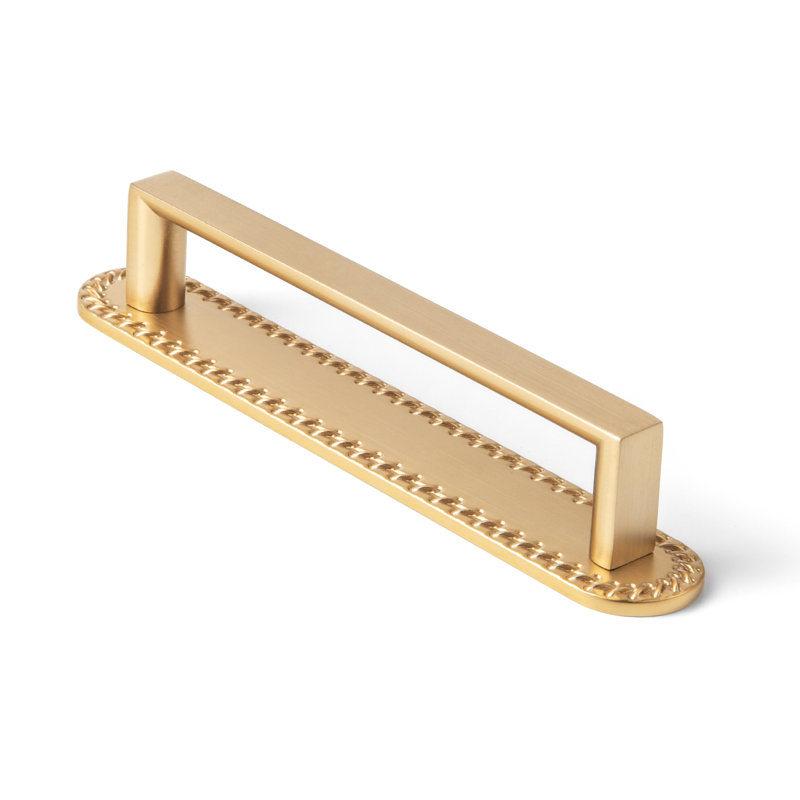 Poignée de bar classique avec contre-plaque (G016), 5", Bronze champagne
