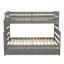 Lit superposé en bois de pin robuste avec lit gigogne, peu encombrant et durable pour les invités-1395655247