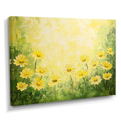 «Country Charm Sunrise Daisy Glow I» - impression murale marguerites