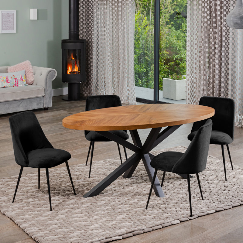 Soderquist 4 - Person Dining Set, Black