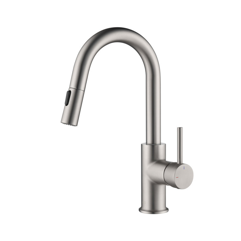 KIBI Luxe Pull Down Kitchen Faucet, Brushed Nickel