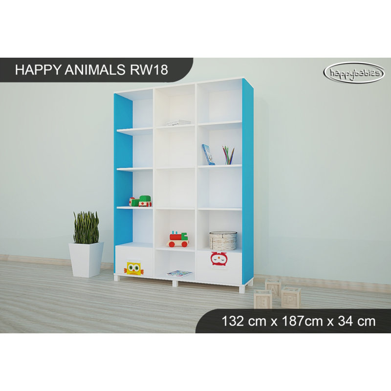 187cm H X 132cm W Kids Bookcase, Blue